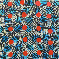 Figura nascosta, 2008, tecnica mista su tela, 70 x 60 cm