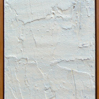 Cemento dipinto C, 2011, tecnica mista su legno, 50 x 40 cm