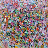 Astratto n. 3, 2004, olio e acrilico su tela, 60 x 70 cm